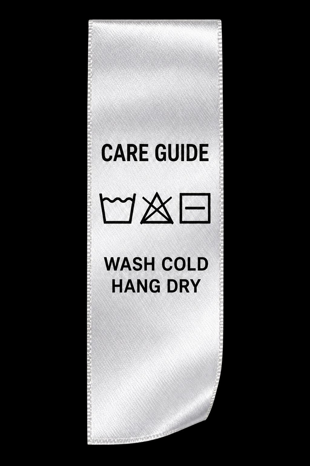 Printed care labels