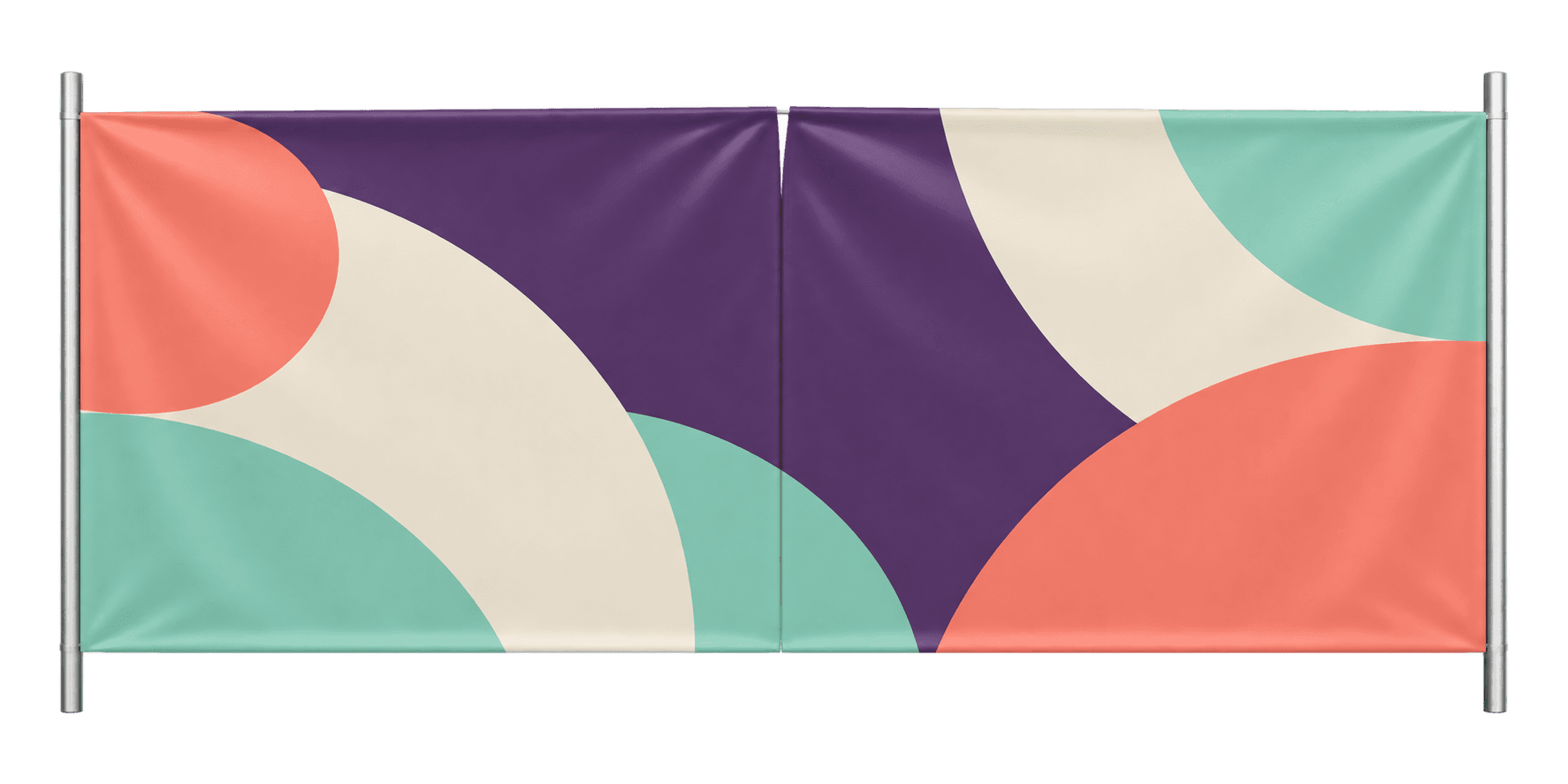 Breakaway banner with pole