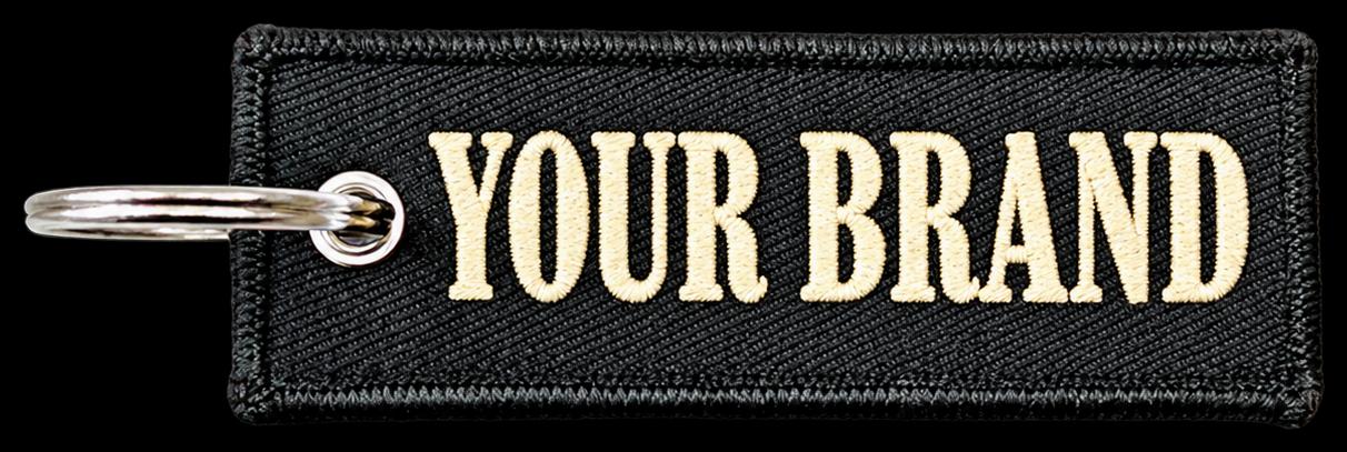 Embroidered patch keychains