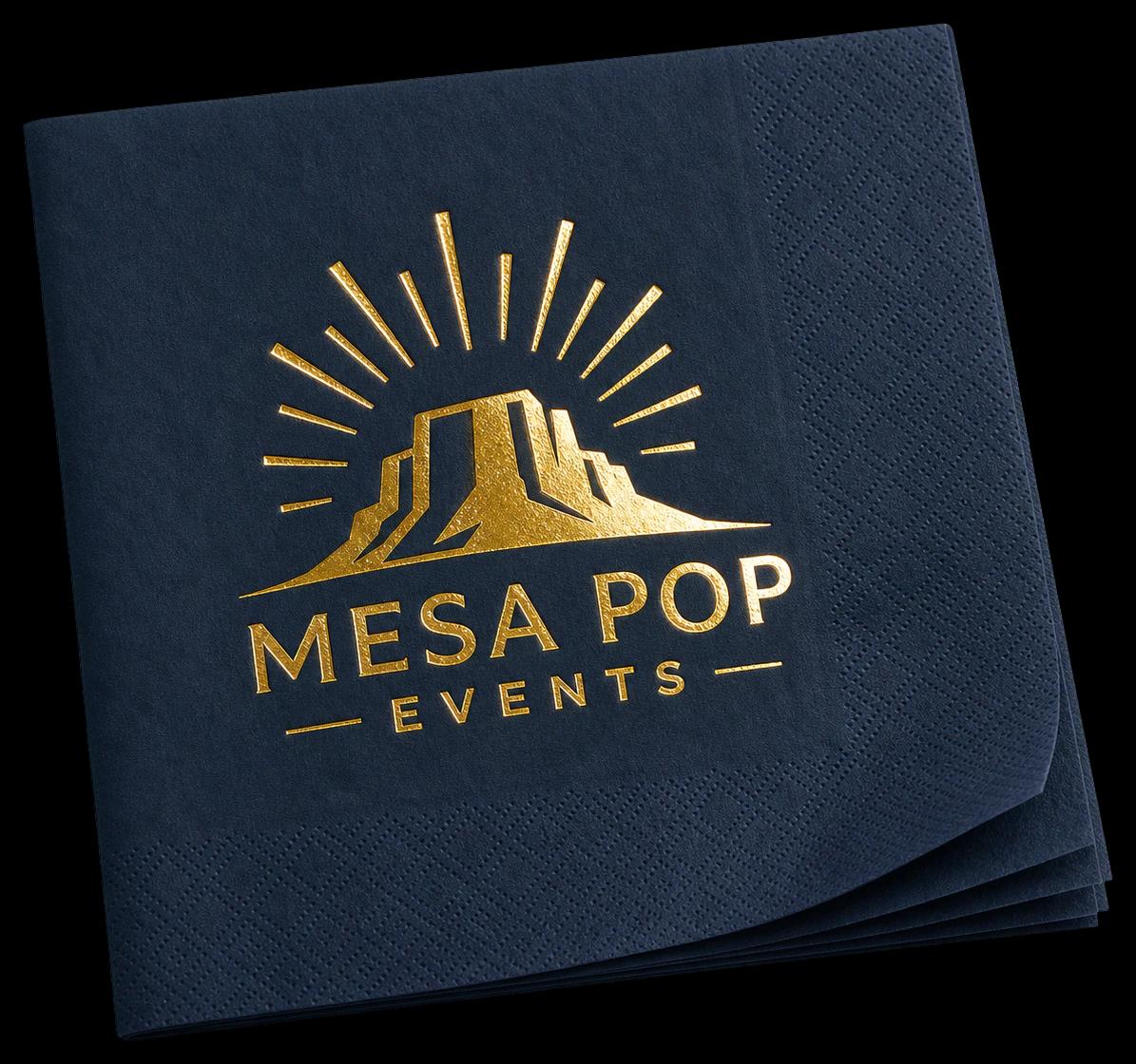 Hot foil stamped napkins