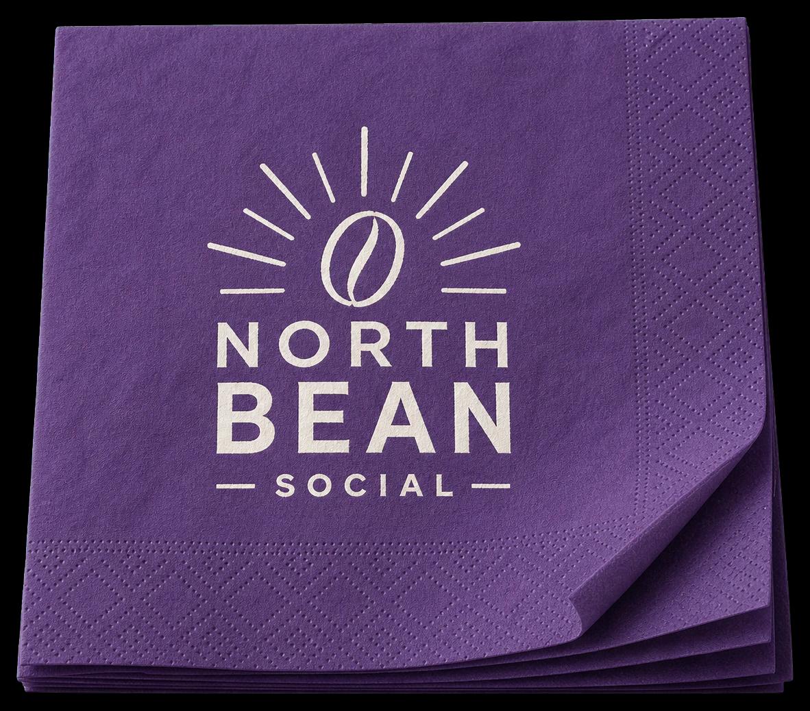 Single-color printed napkins