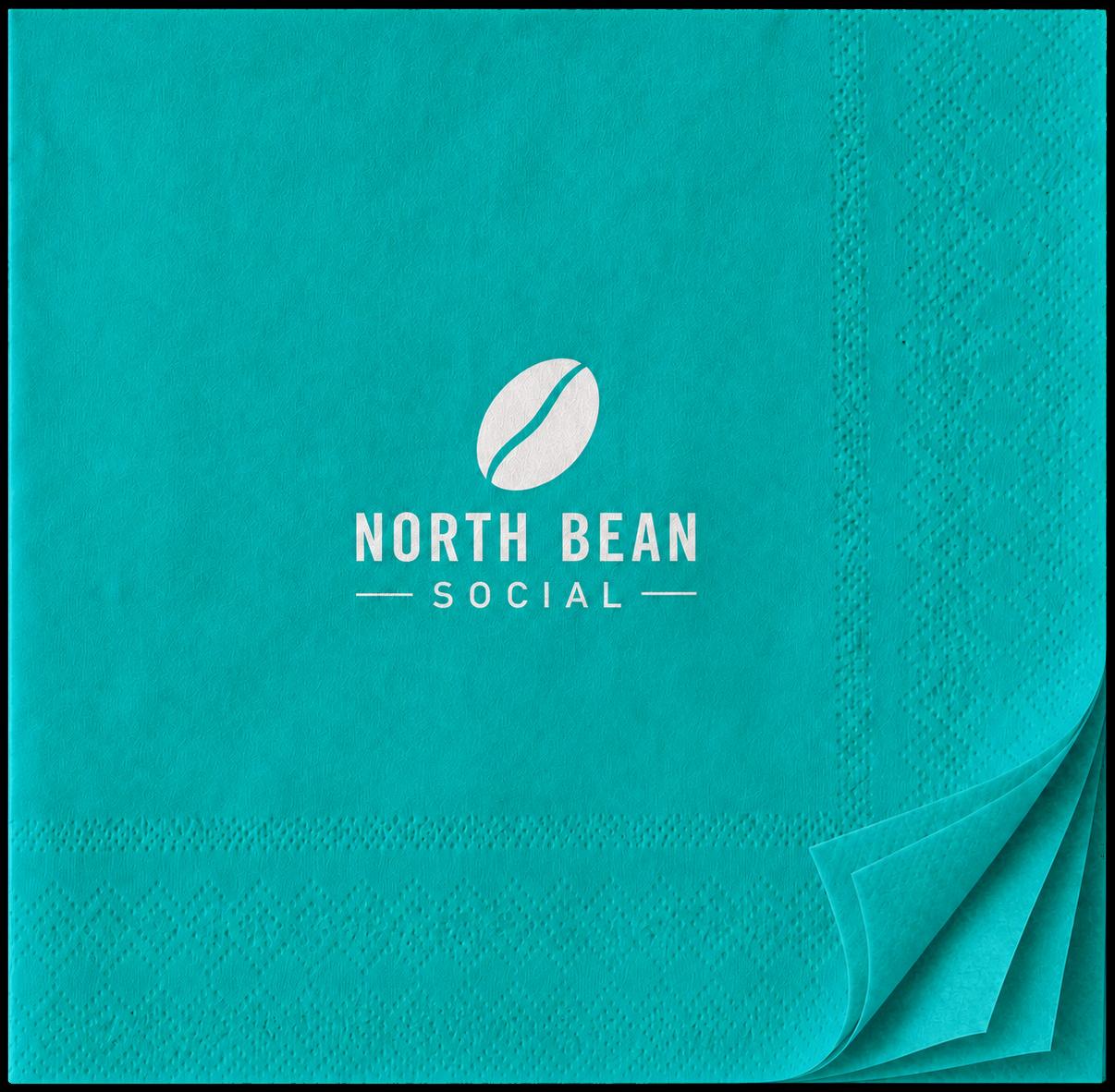 Teal 5 by 5 inch three-ply beverage napkin