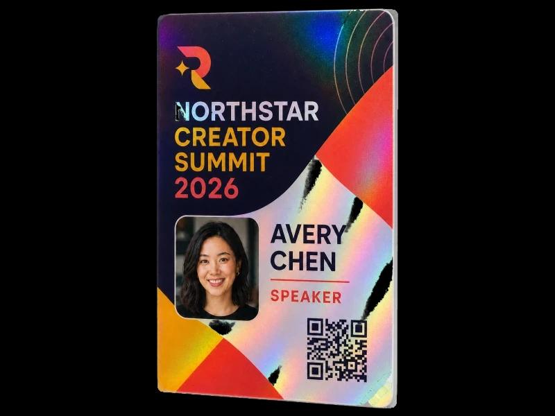 Holographic PVC card finish illustration