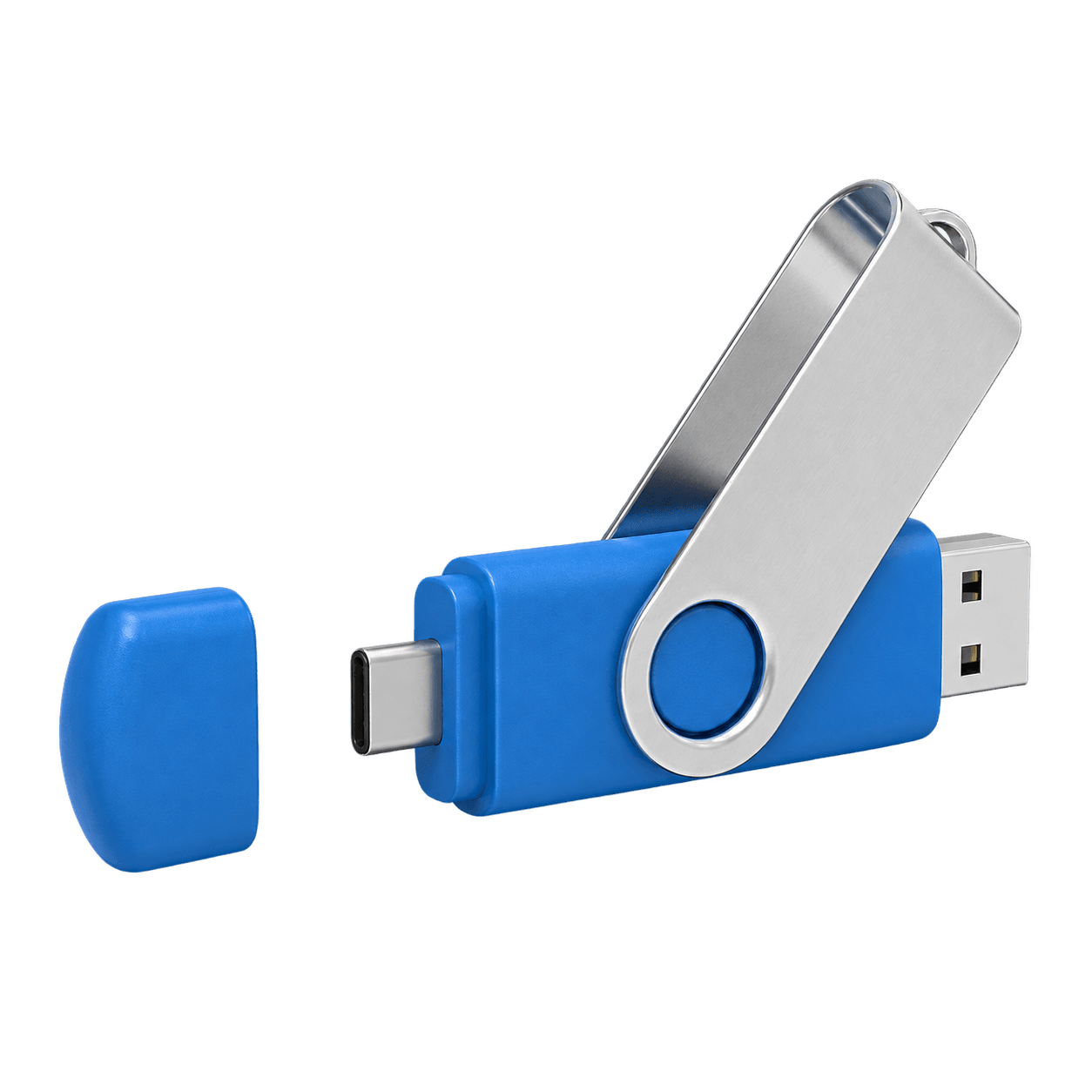 Phone swivel USB drive construction