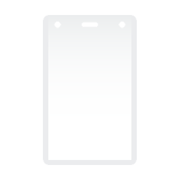 Hard PVC Badge Holder — Vertical, fits 2.75×4.13″ card
