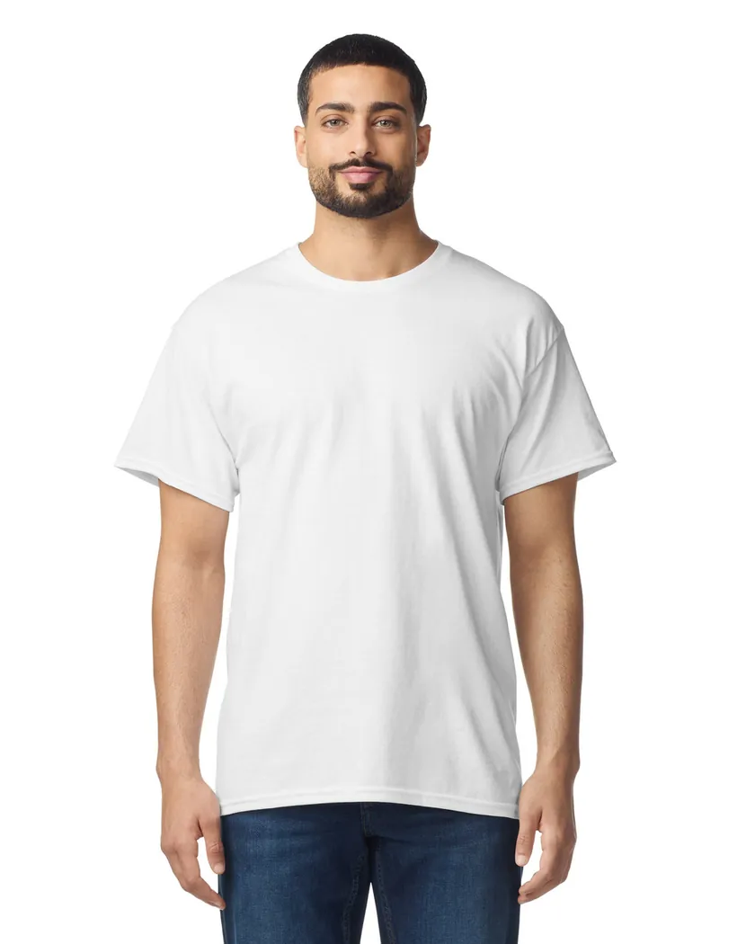 Gildan Heavy Cotton T-shirt in White, front view